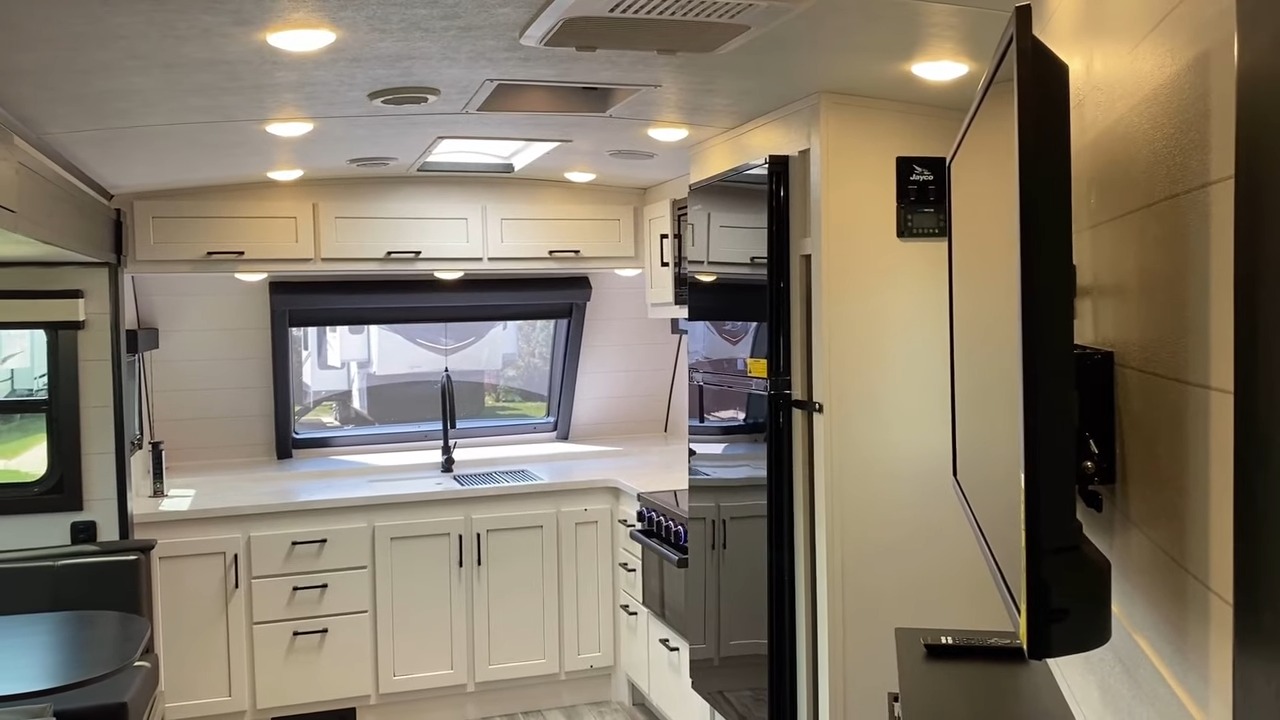 A Crazy Nose Cap Shape 2024 White Hawk 26FK Travel Trailer By Jayco RV   Private REAR Bed Slide Huge Kitchen 2024 White Hawk 26FK Travel Trailer By Jayco RV 2 30 Screenshot 