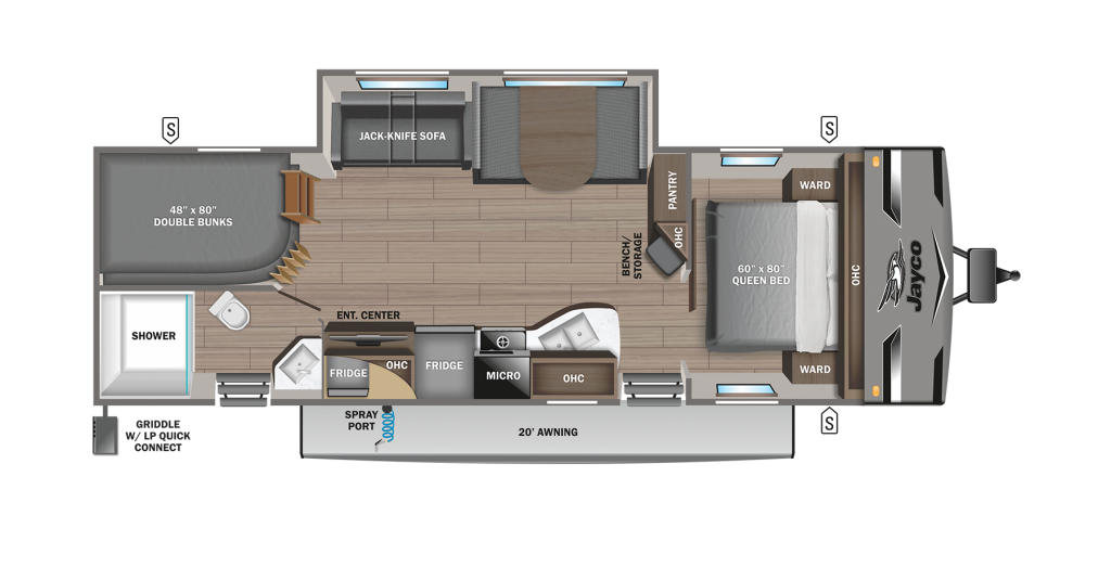 2024 Jay Flight 280BHK Floorplan