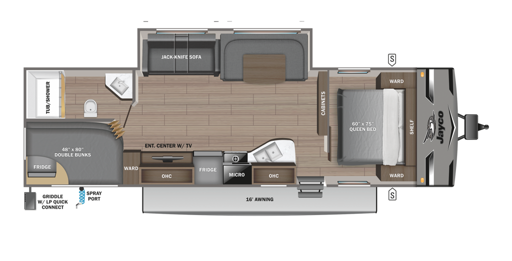 2024 Jay Flight 284BHS Floorplan