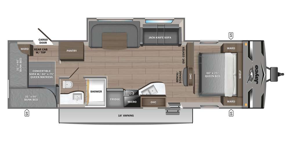 2024 Jay Flight 294QBS Floorplan