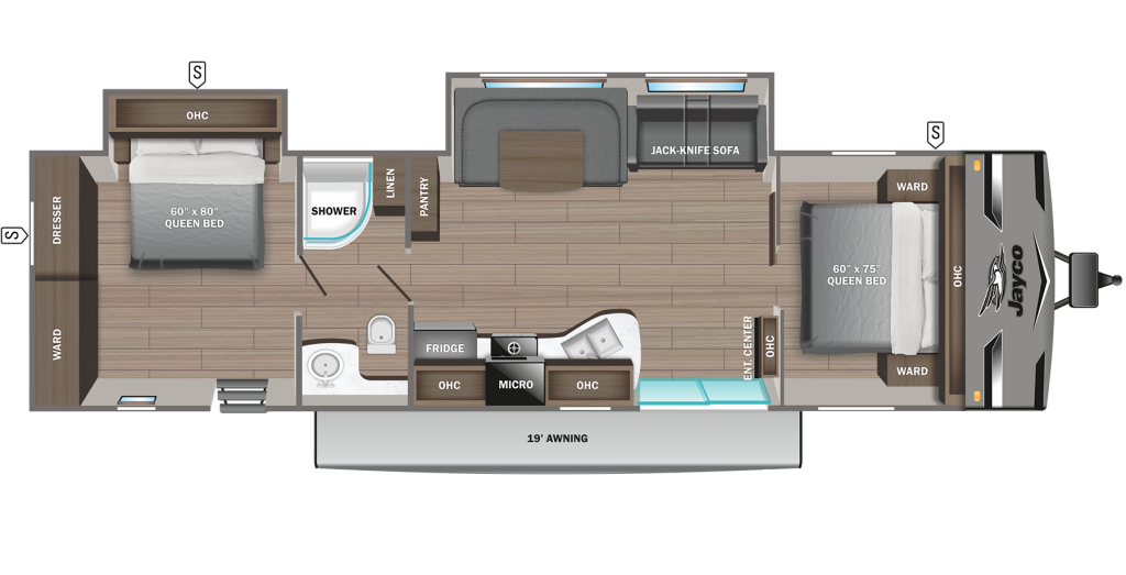 2024 Jay Flight 380DQS Floorplan