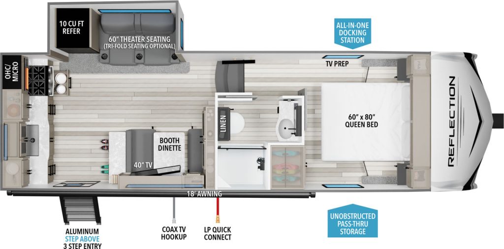 grand design reflection 22RK floorplan