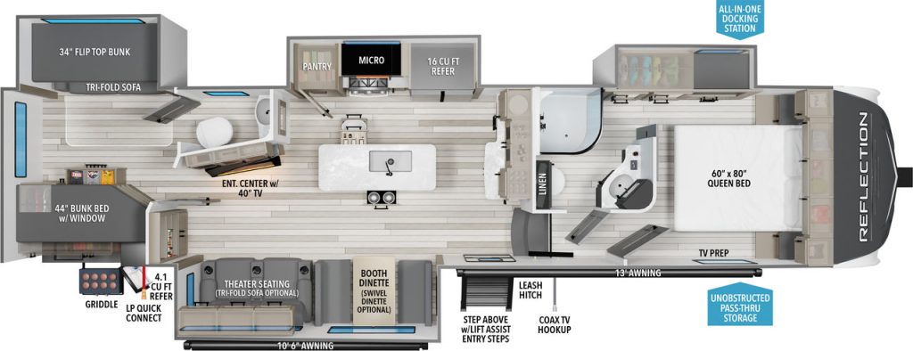 grand design reflection 311BHS floorplan