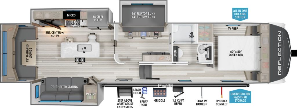 grand design reflection 324MBS floorplan