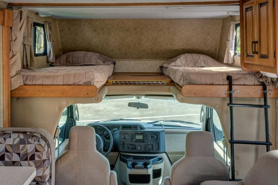 inside view of Class C storage Cab