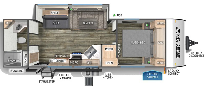 Grey Wolf 26LK floor Plan