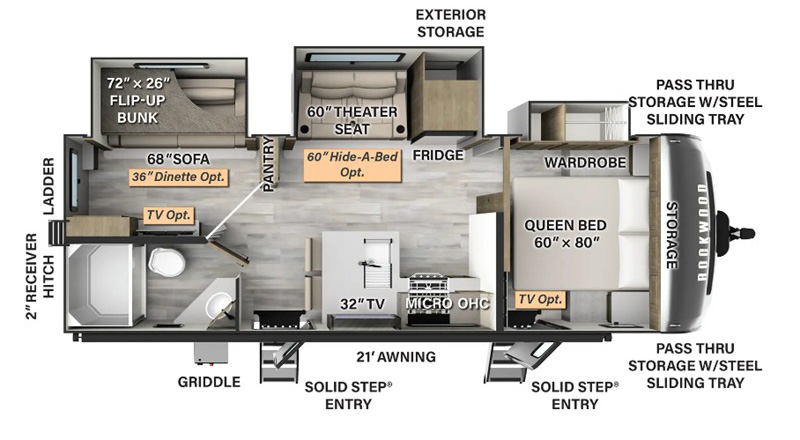 Floor Plan of Rockwood 2616BH