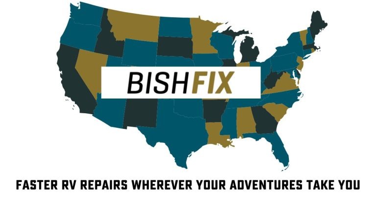 Bishfix repairs nationwide- map of usa with BishFix on it
