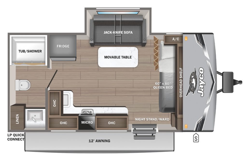 Floor plan of Jayco Jay Flight 160LK