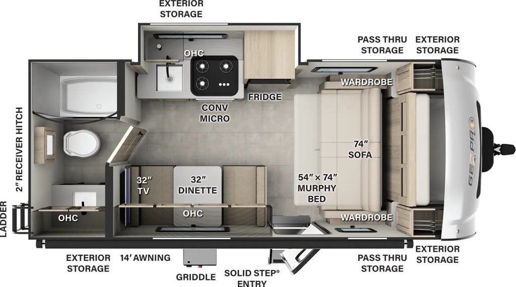 floor plan of Geo Pro G19FDS