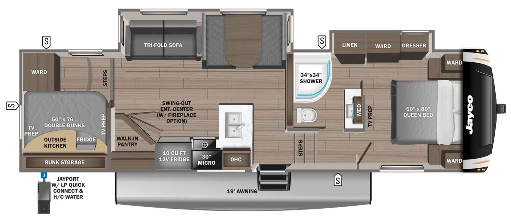 Floor plan of  Jayco Eagle 29.5BHDS