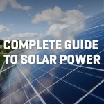 RV solar panel, with text --complete guide to solar power