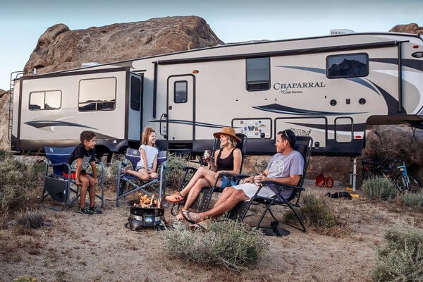 family outside Chaparral RV