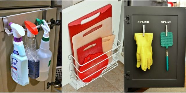 cabinet door hanging storage solutions