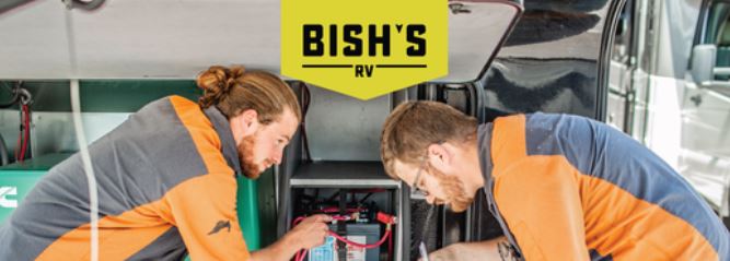 Bish's RV techs looking at rv