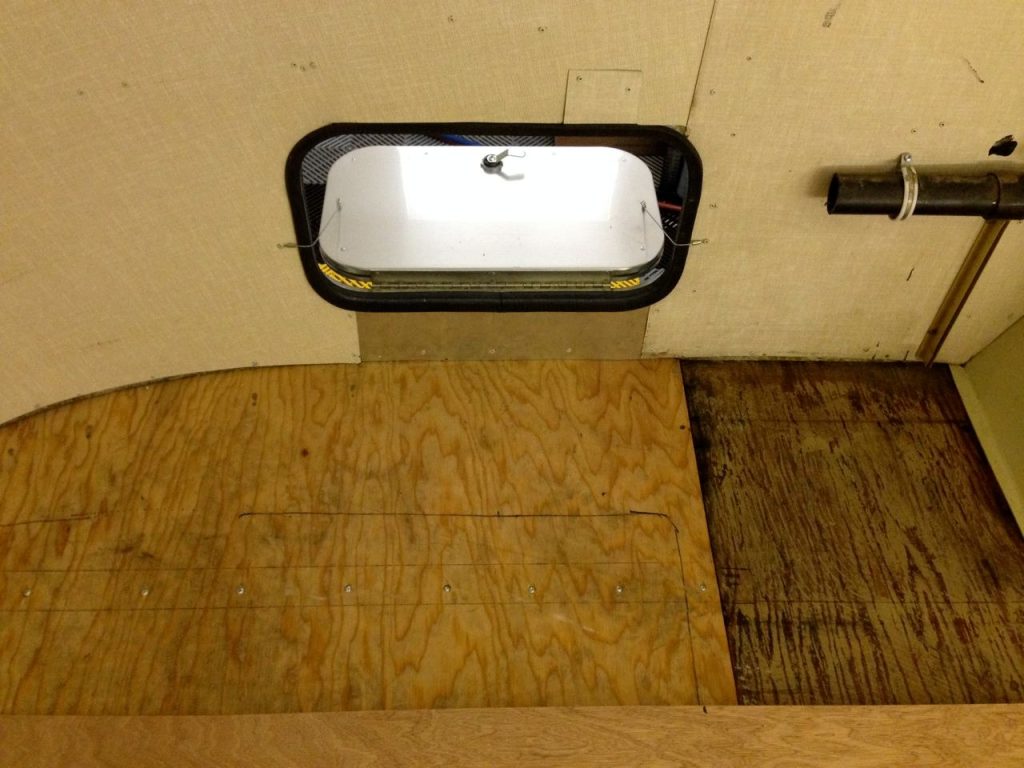 Uneven RV floor and walls in need of repair