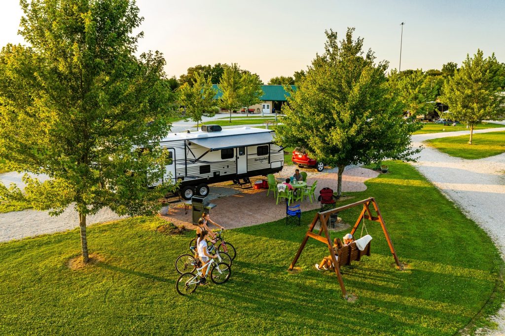 family at an RV Park