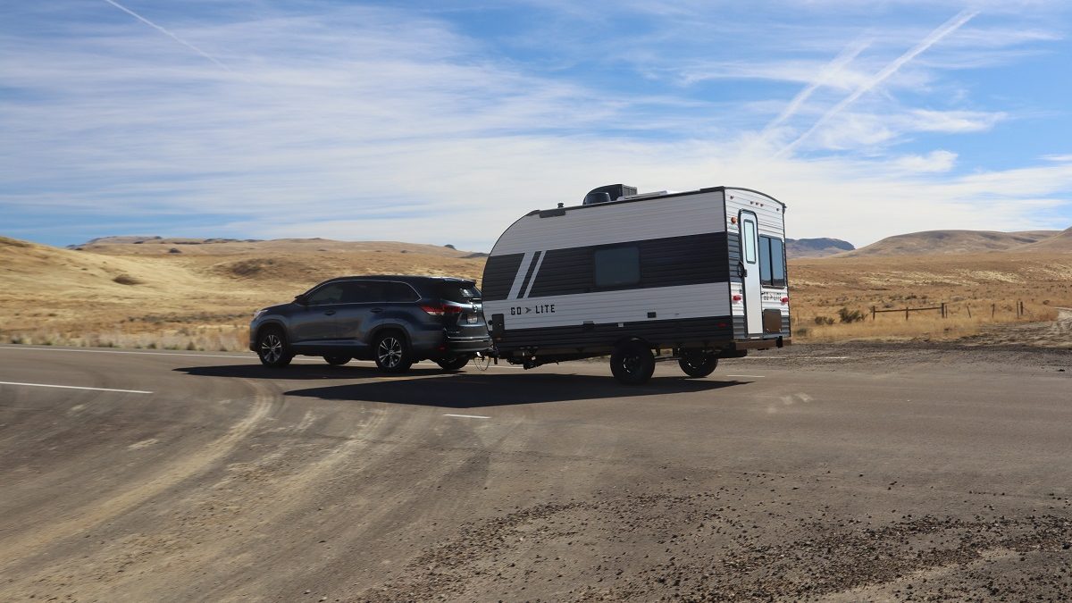 suv towing Go Lite camper