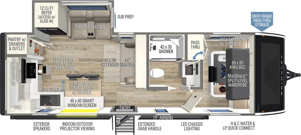 Floor Plan of the Brinkley 1 275