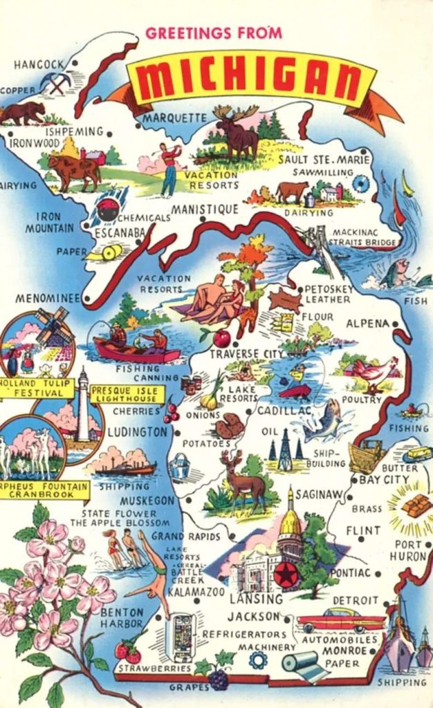 map of michigan