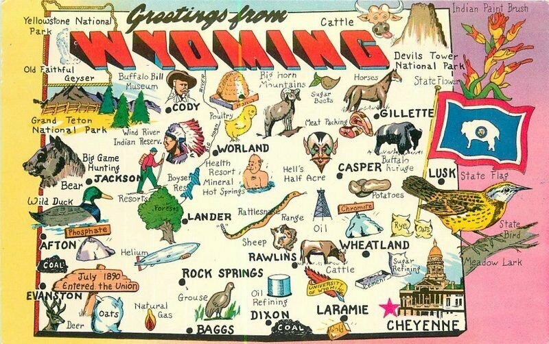 map of Wyoming